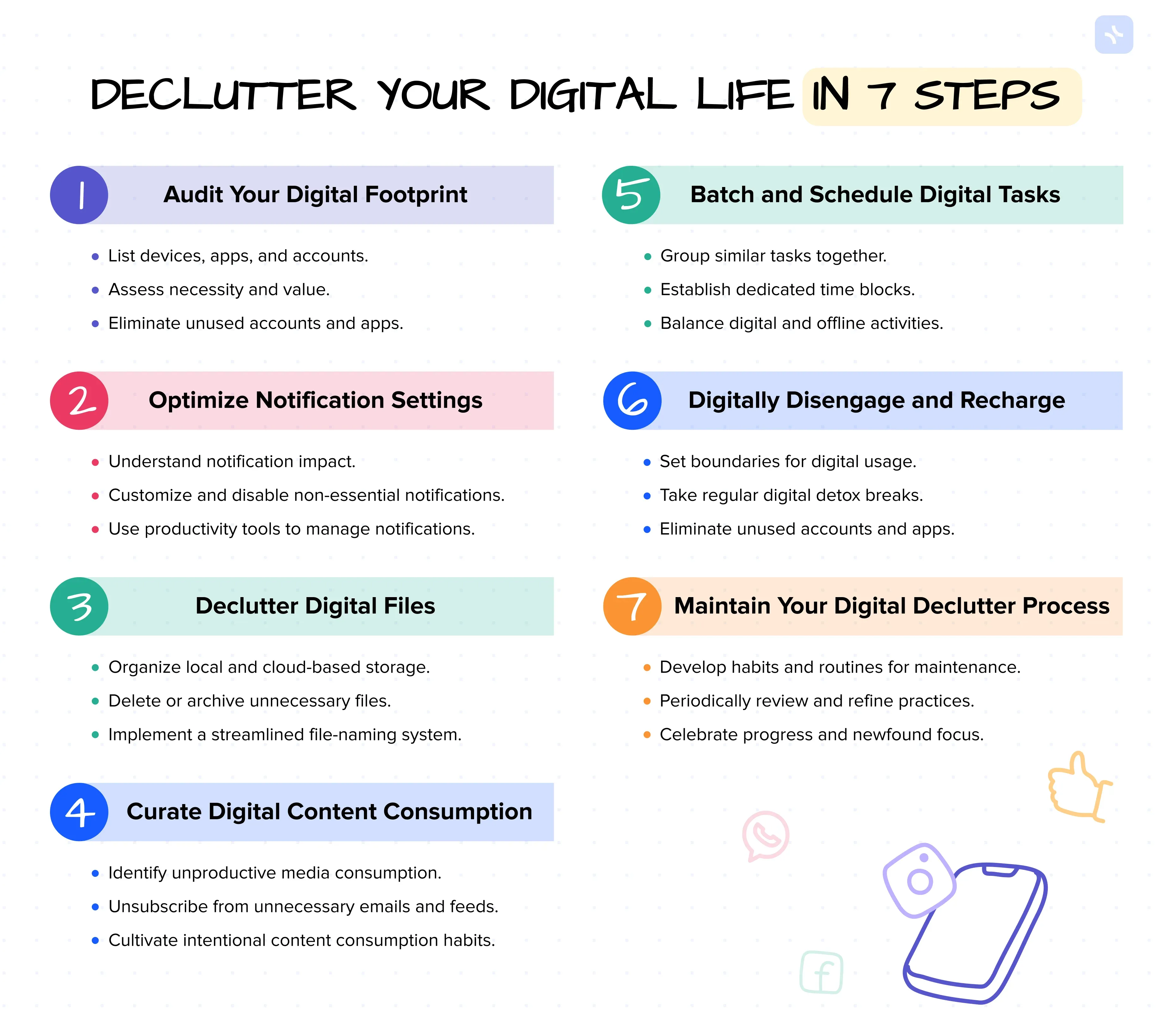 Illustration for "digital declutter"