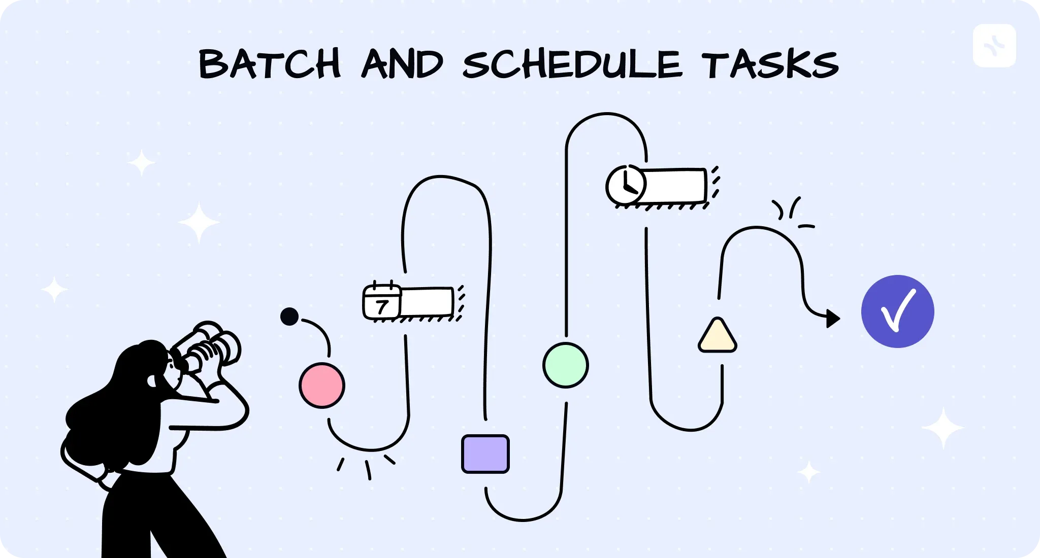 Step 5: Batch and schedule your digital tasks — illustration