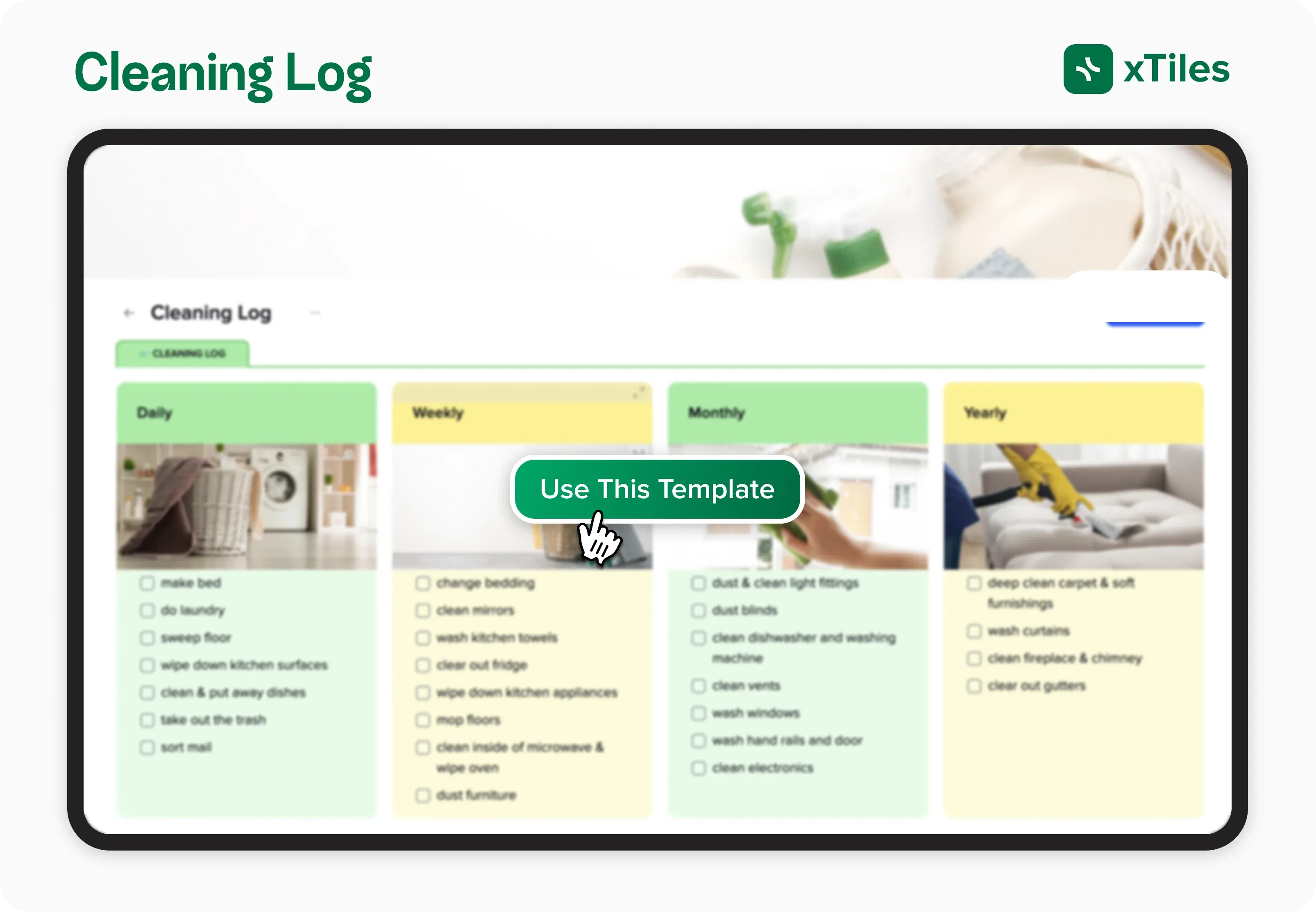 6. xTiles Cleaning Log Template — illustration