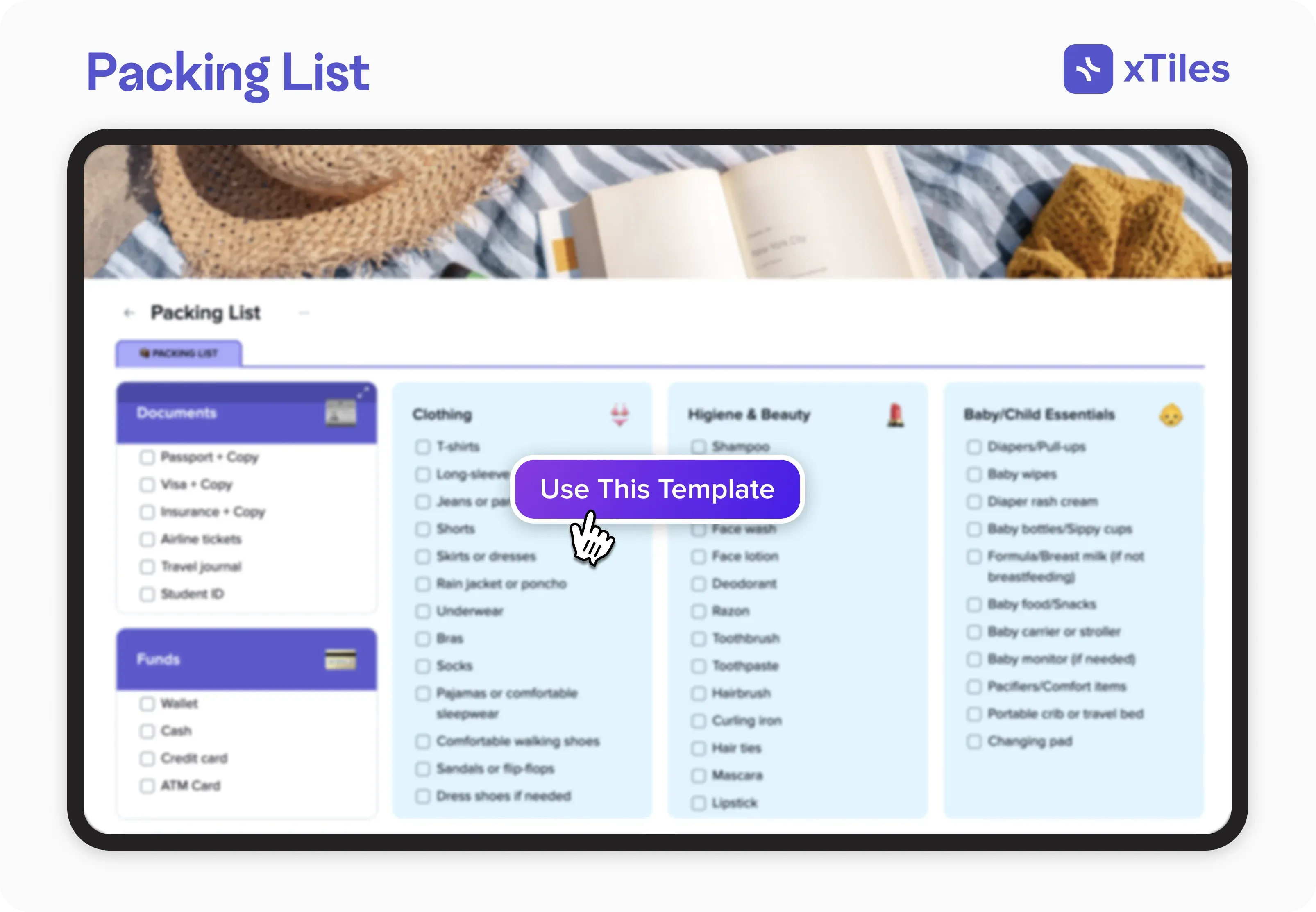 7. xTiles Packing List Template — illustration