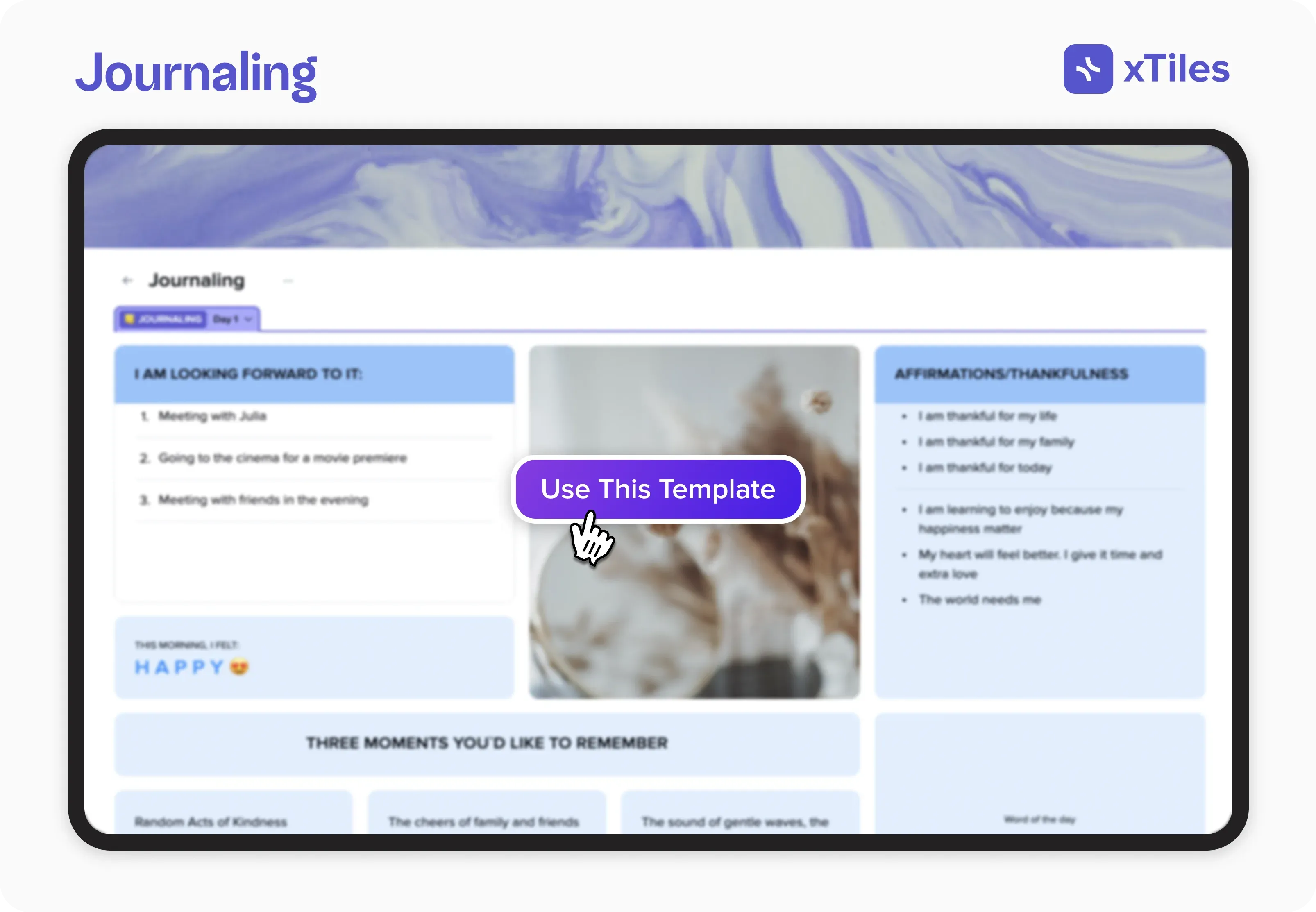 9. xTiles Journaling Template — illustration