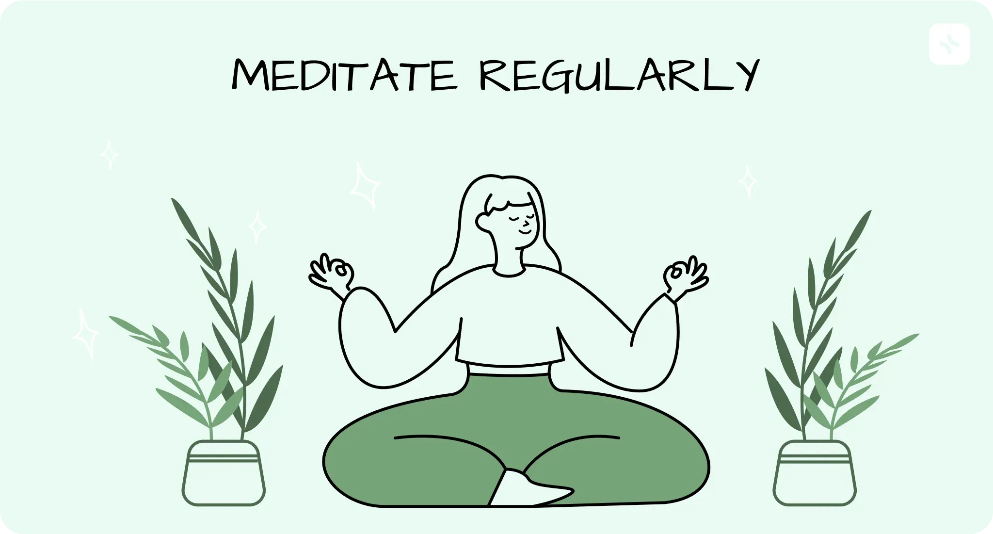 3. Meditate regularly — illustration