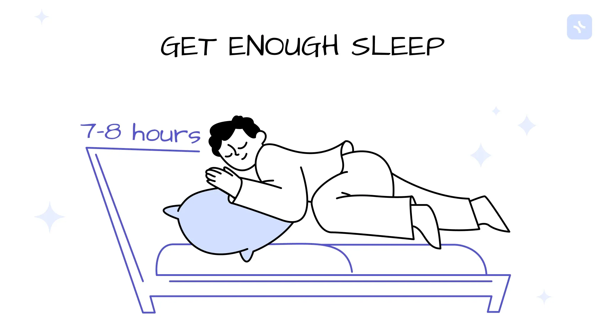 4. Get enough sleep — illustration