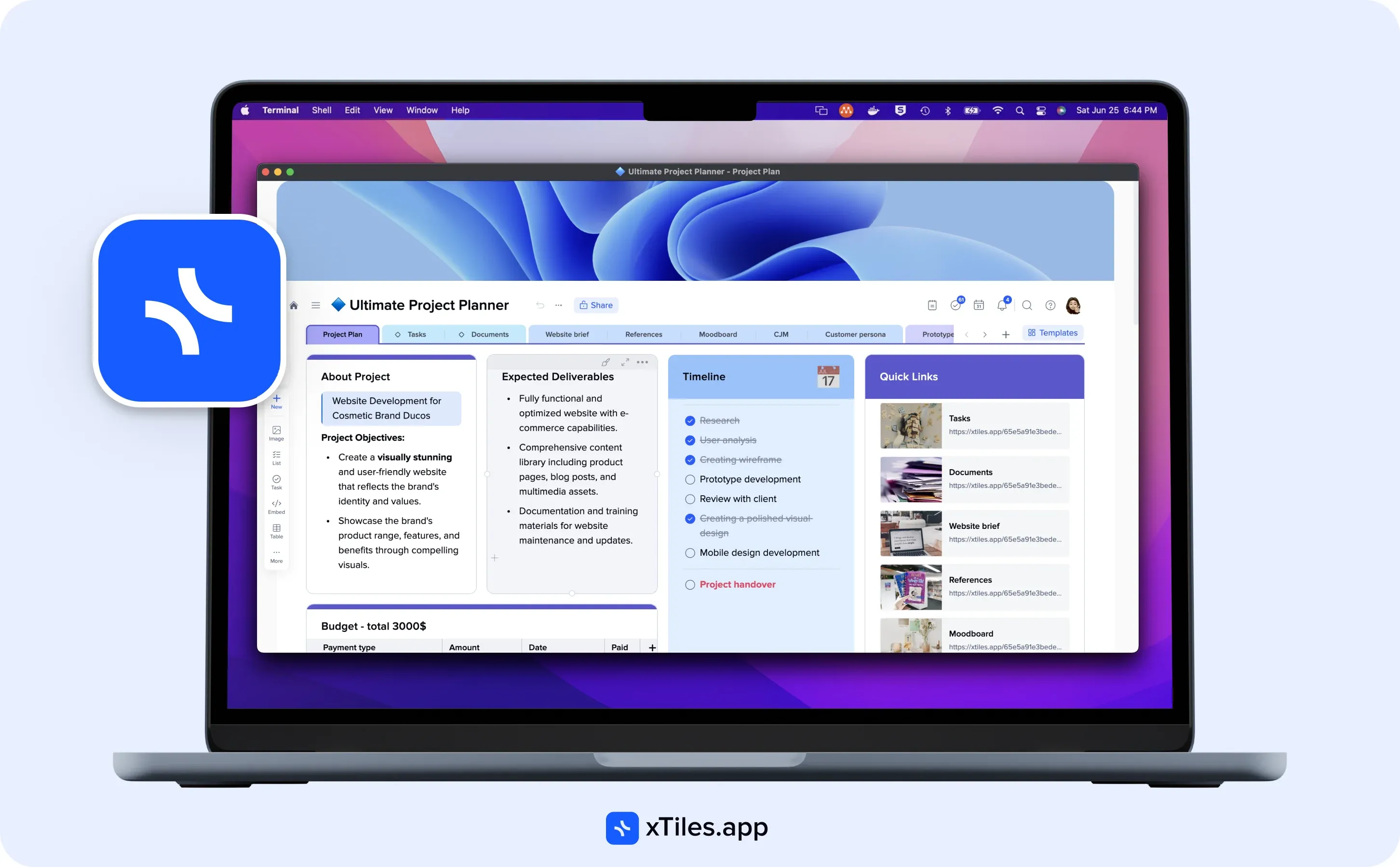xTiles: the perfect tool for planning and delivering on time — illustration
