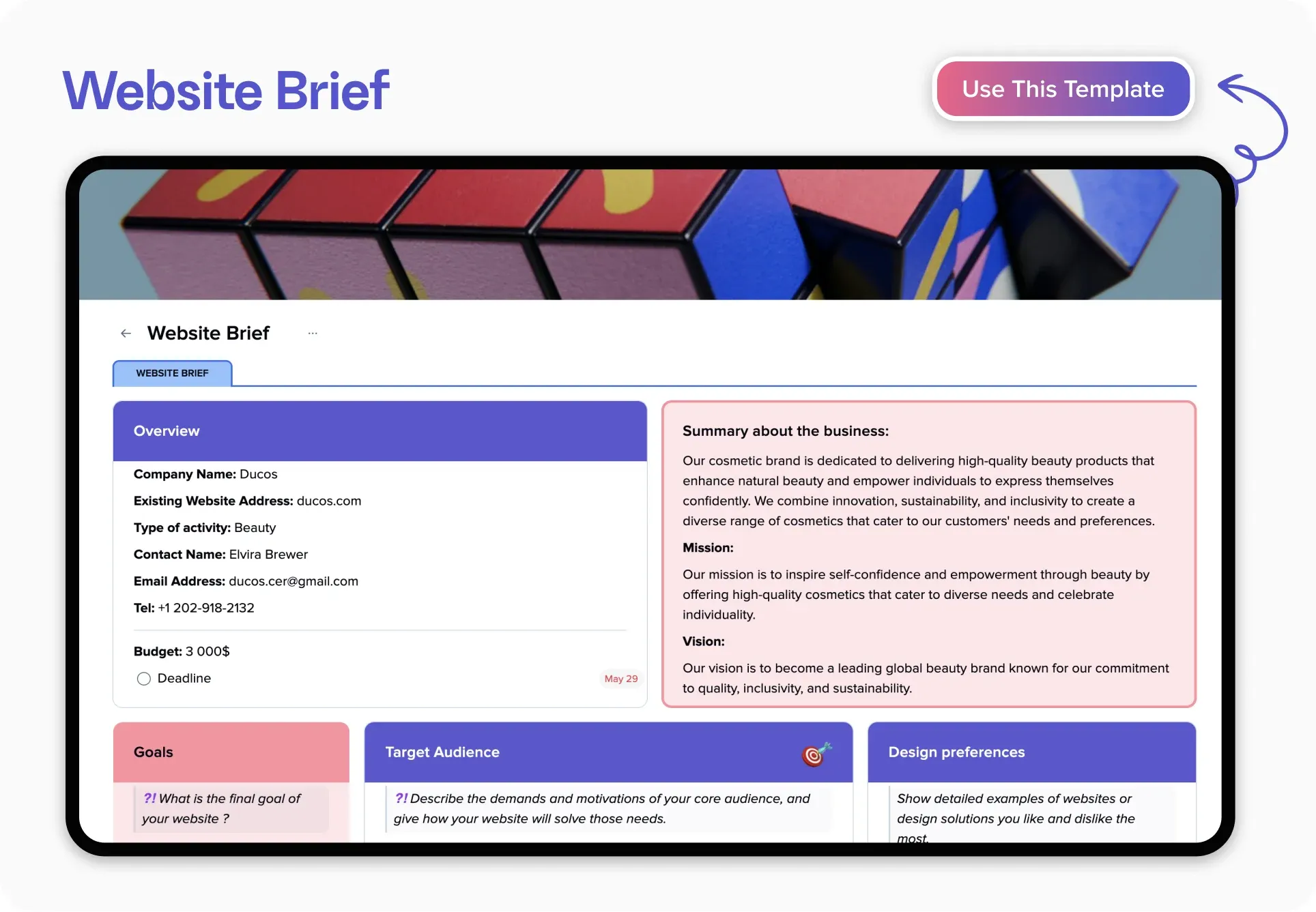 List of xTiles digital planner templates for managers — illustration
