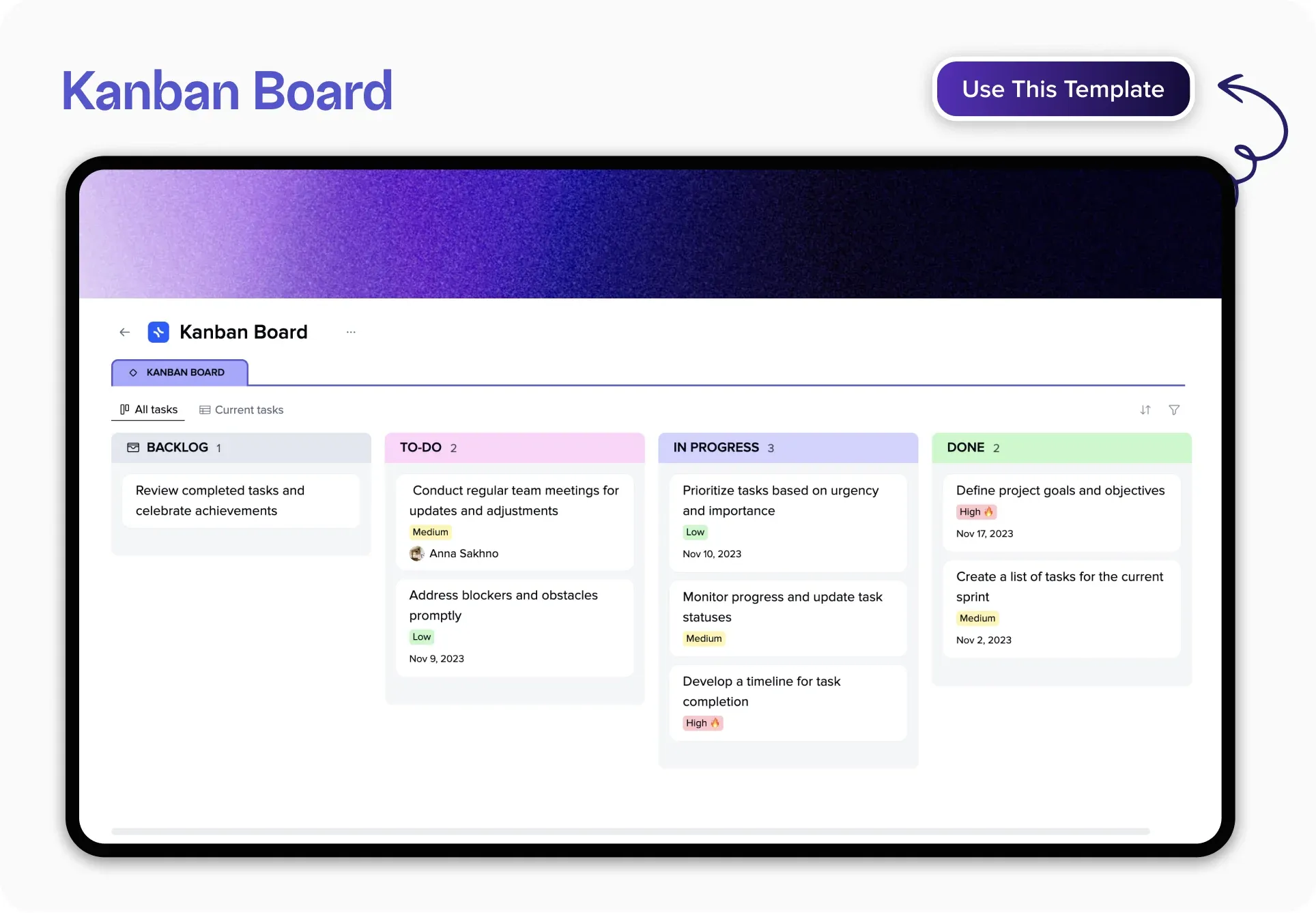 List of xTiles digital planner templates for managers — illustration