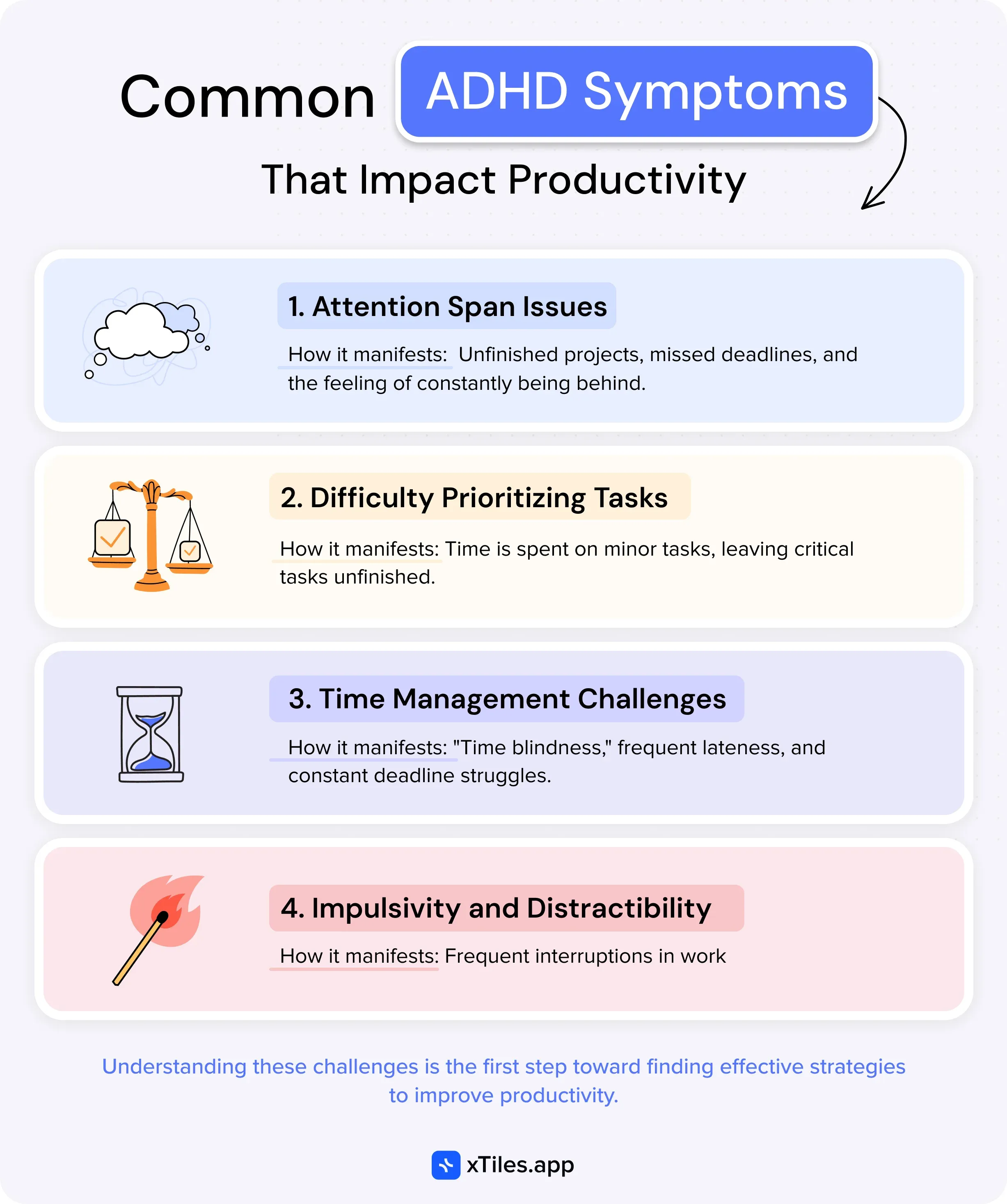 Understanding ADHD and Productivity Challenges — illustration