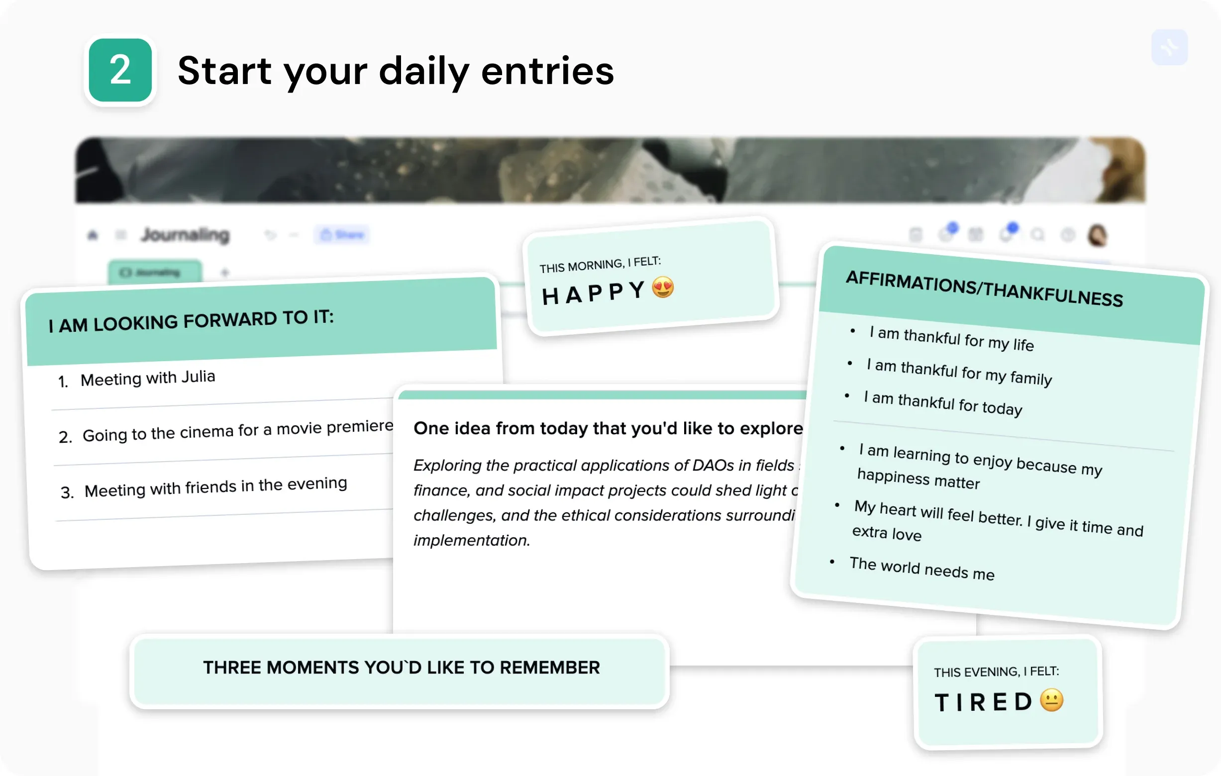 How to Use the xTiles Journaling Template — illustration
