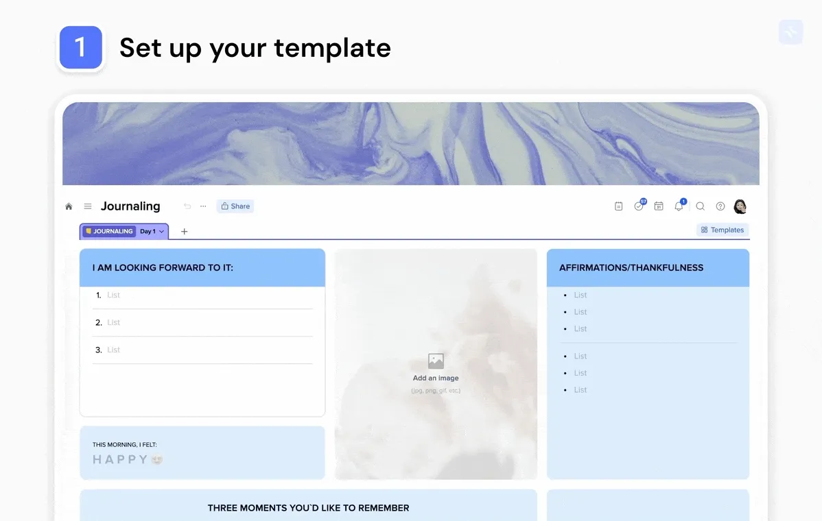 How to Use the xTiles Journaling Template — illustration
