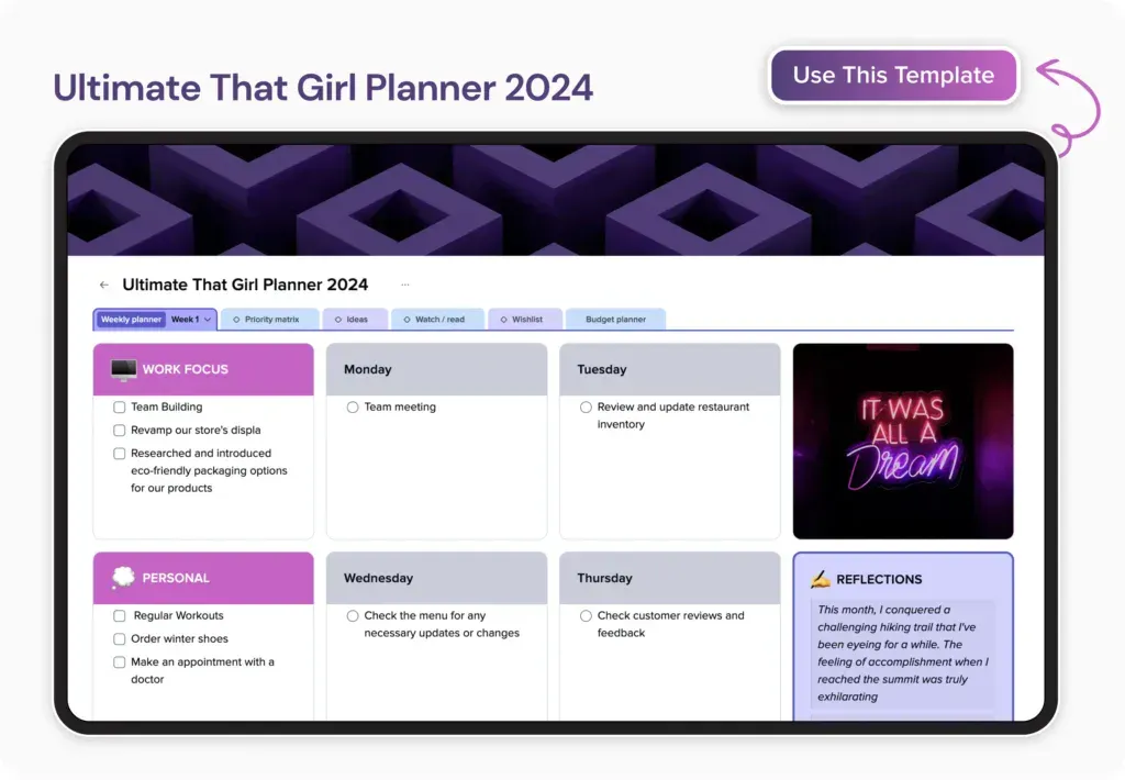 Ultimate That Girl Planner 2024 — illustration